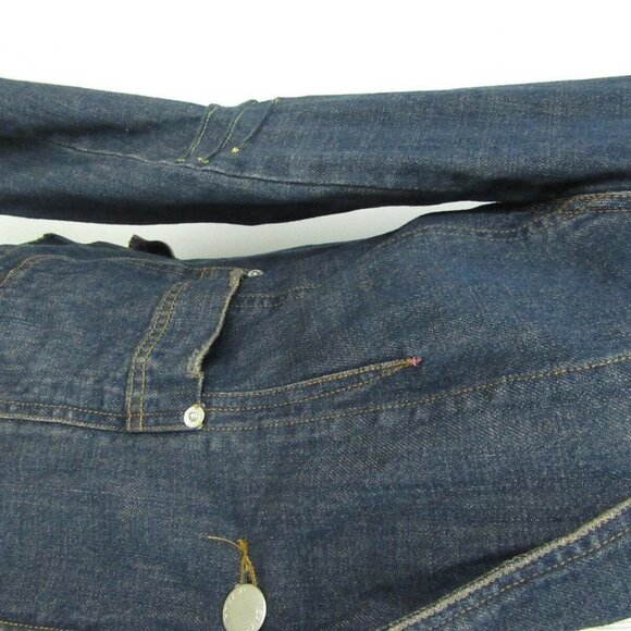 Isaac Mizrahi Blue Denim Jacket One Button Size M - Picture 8 of 9